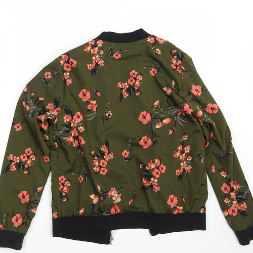 New Look Womens Green Floral  Jacket  Size 8