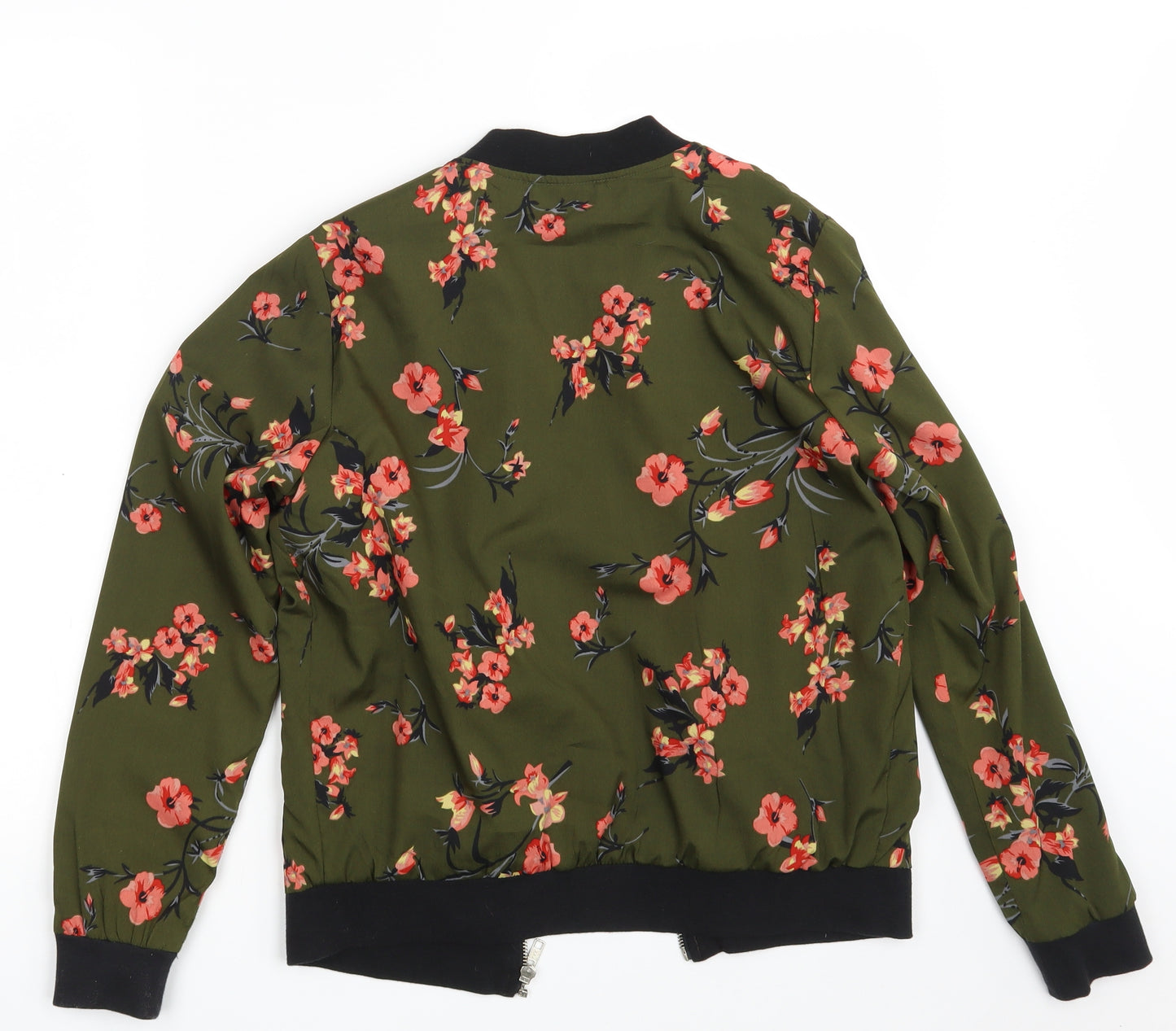 New Look Womens Green Floral  Jacket  Size 8