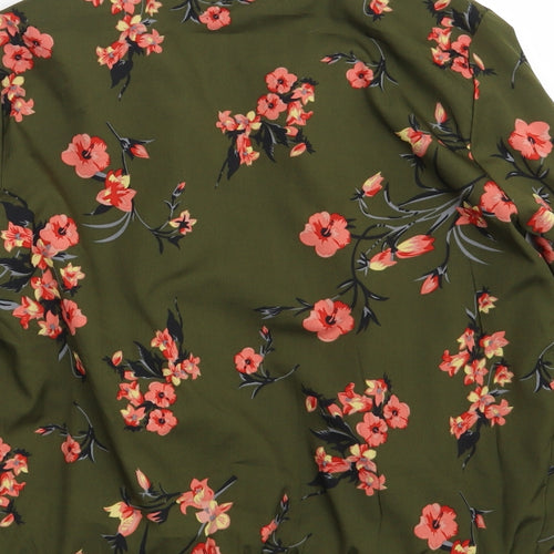 New Look Womens Green Floral  Jacket  Size 8