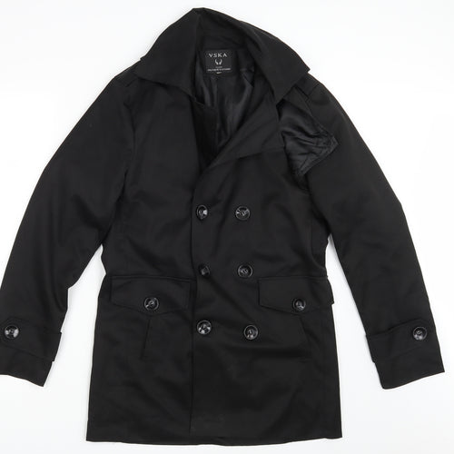 VSKa Womens Black   Overcoat Coat One Size