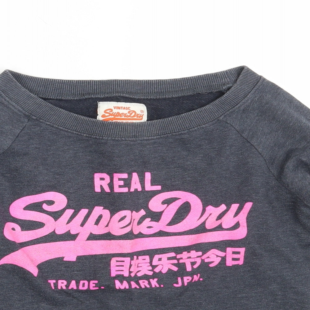 Superdry Womens Blue   Pullover Sweatshirt Size XS
