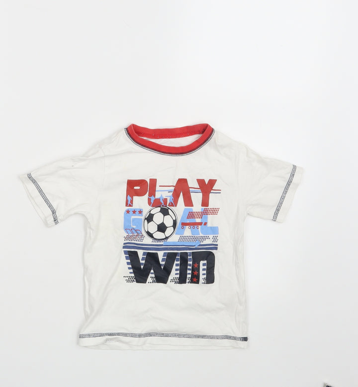George Boys White Basic T-Shirt Size 3-4 Years