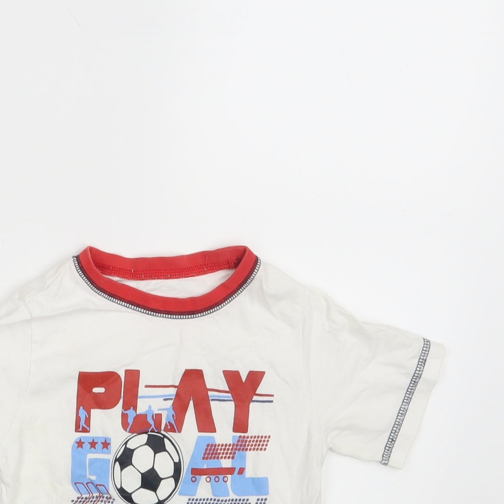 George Boys White   Basic T-Shirt Size 3-4 Years