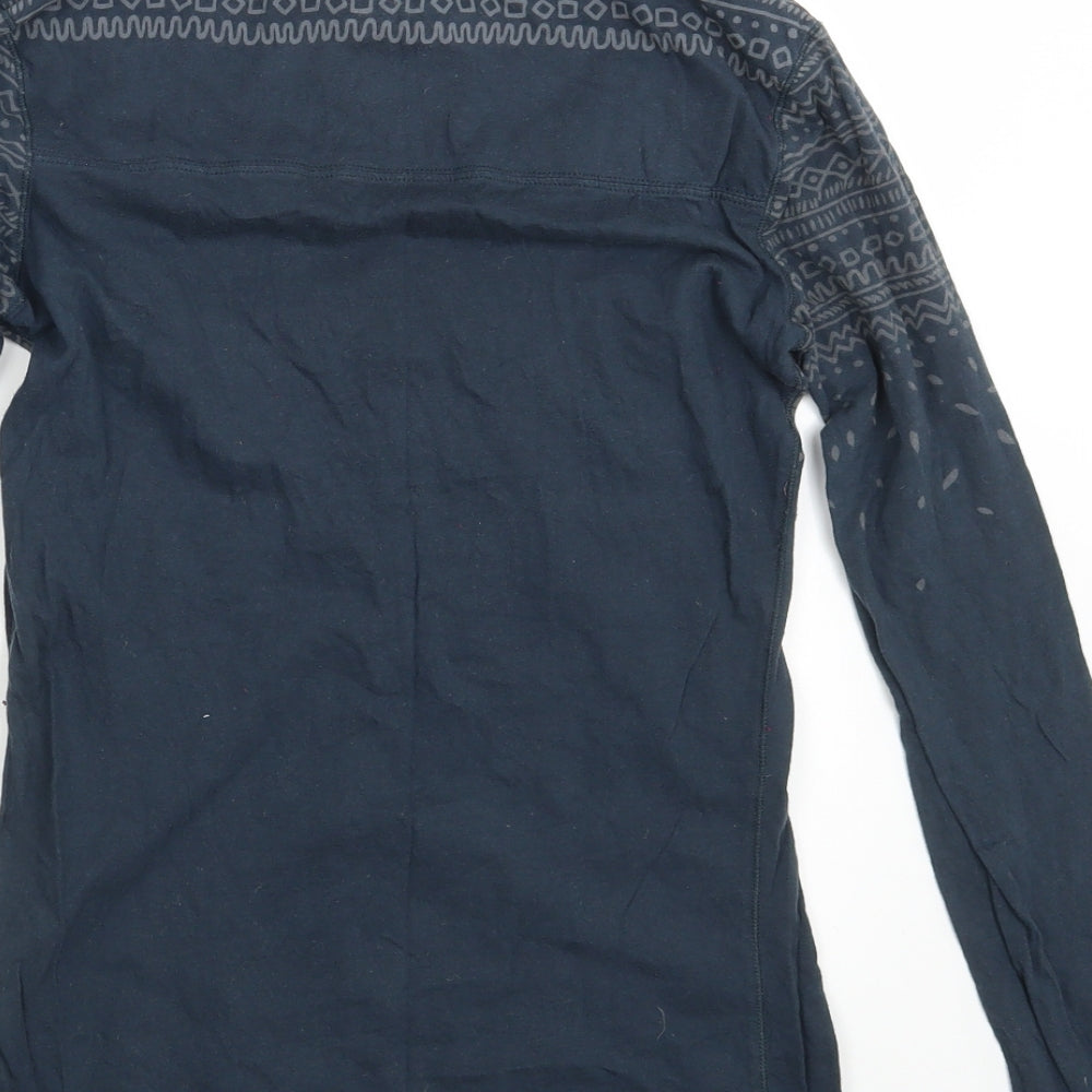 Fat Face Womens Blue Floral  Basic T-Shirt Size 8