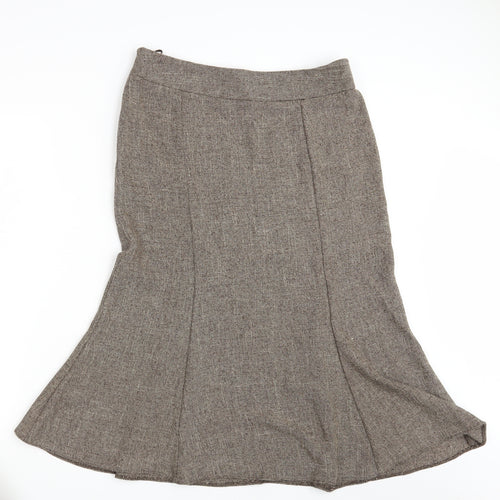 Mia Moda Womens Brown   A-Line Skirt Size 14