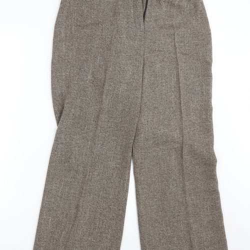Mia Moda Womens Brown   Dress Pants Trousers Size 14 L28 in