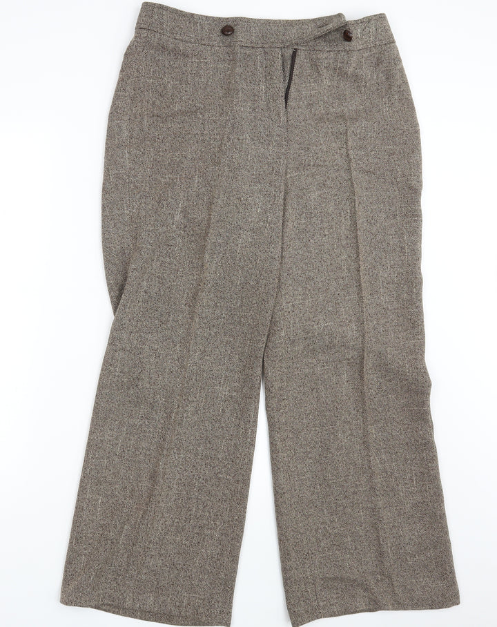 Mia Moda Womens Brown Dress Pants Trousers Size 14 L28 in