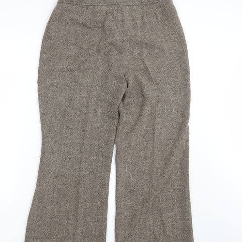 Mia Moda Womens Brown   Dress Pants Trousers Size 14 L28 in