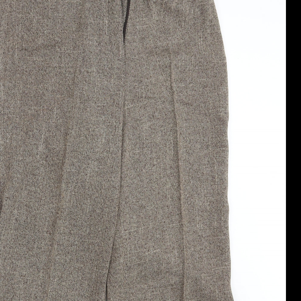 Mia Moda Womens Brown   Dress Pants Trousers Size 14 L28 in