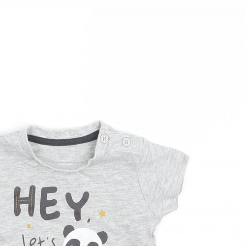 Matalan Baby Grey   Basic T-Shirt Size 0-3 Months