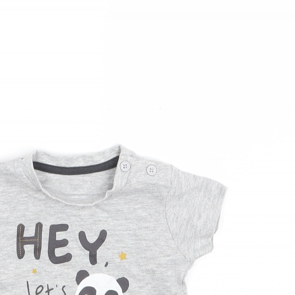 Matalan Baby Grey   Basic T-Shirt Size 0-3 Months