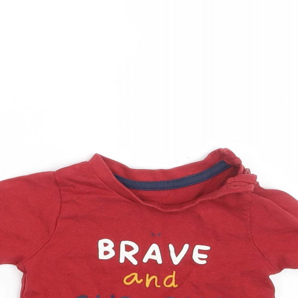 Matalan Baby Red   Basic T-Shirt Size 0-3 Months