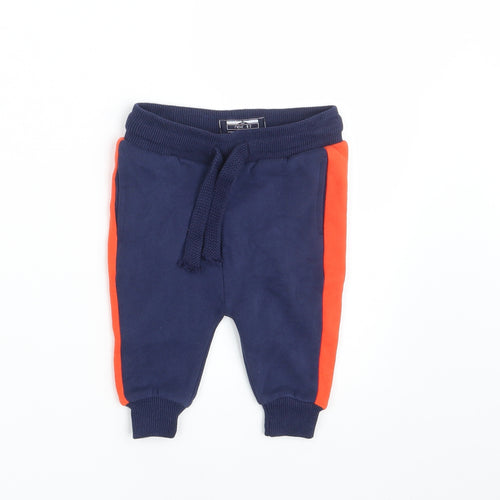NEXT Baby Blue Striped  Jogger Leggings Size 6-9 Months  - Waist 20in; Inside leg 6in