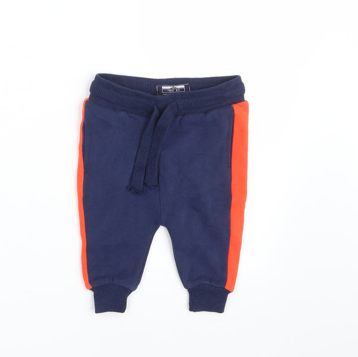 NEXT Baby Blue Striped Jogger Leggings Size 6-9 Months - Waist 20in; Inside leg 6in