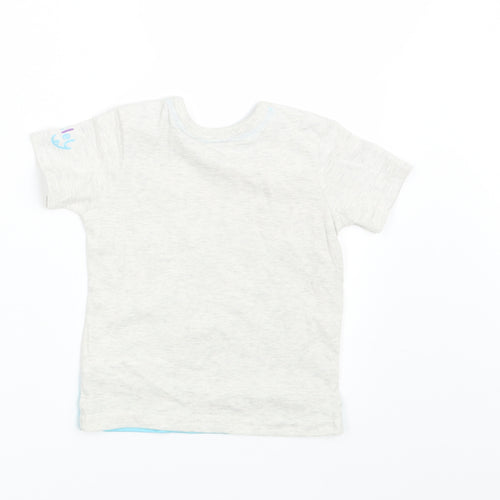 George Baby Grey Animal Print  Basic T-Shirt Size 3-6 Months  - Sulley