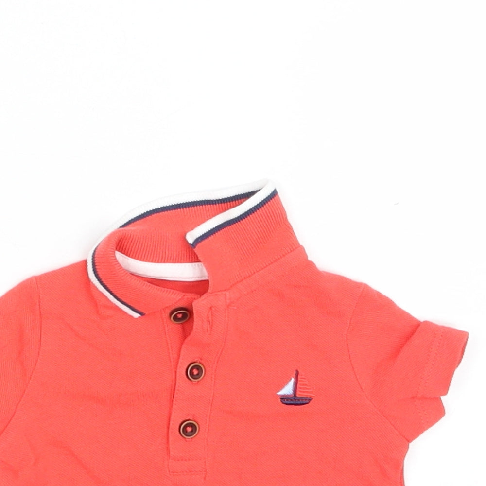 F&F Baby Red   Basic Polo Size Newborn