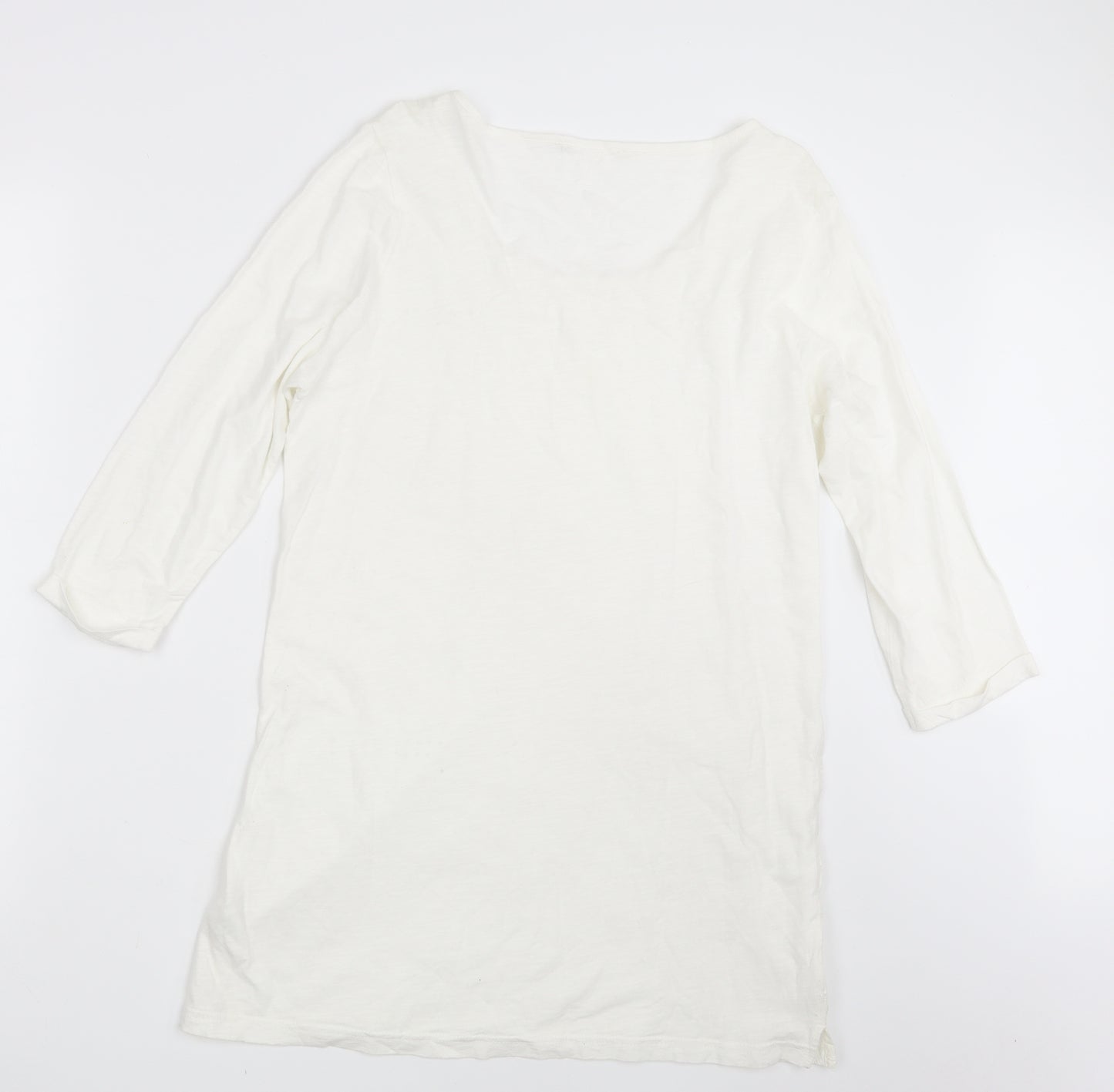 Matalan Womens White Floral  T-Shirt Dress  Size 14