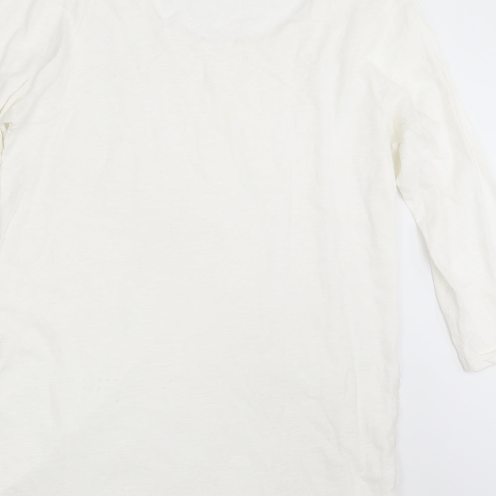 Matalan Womens White Floral  T-Shirt Dress  Size 14
