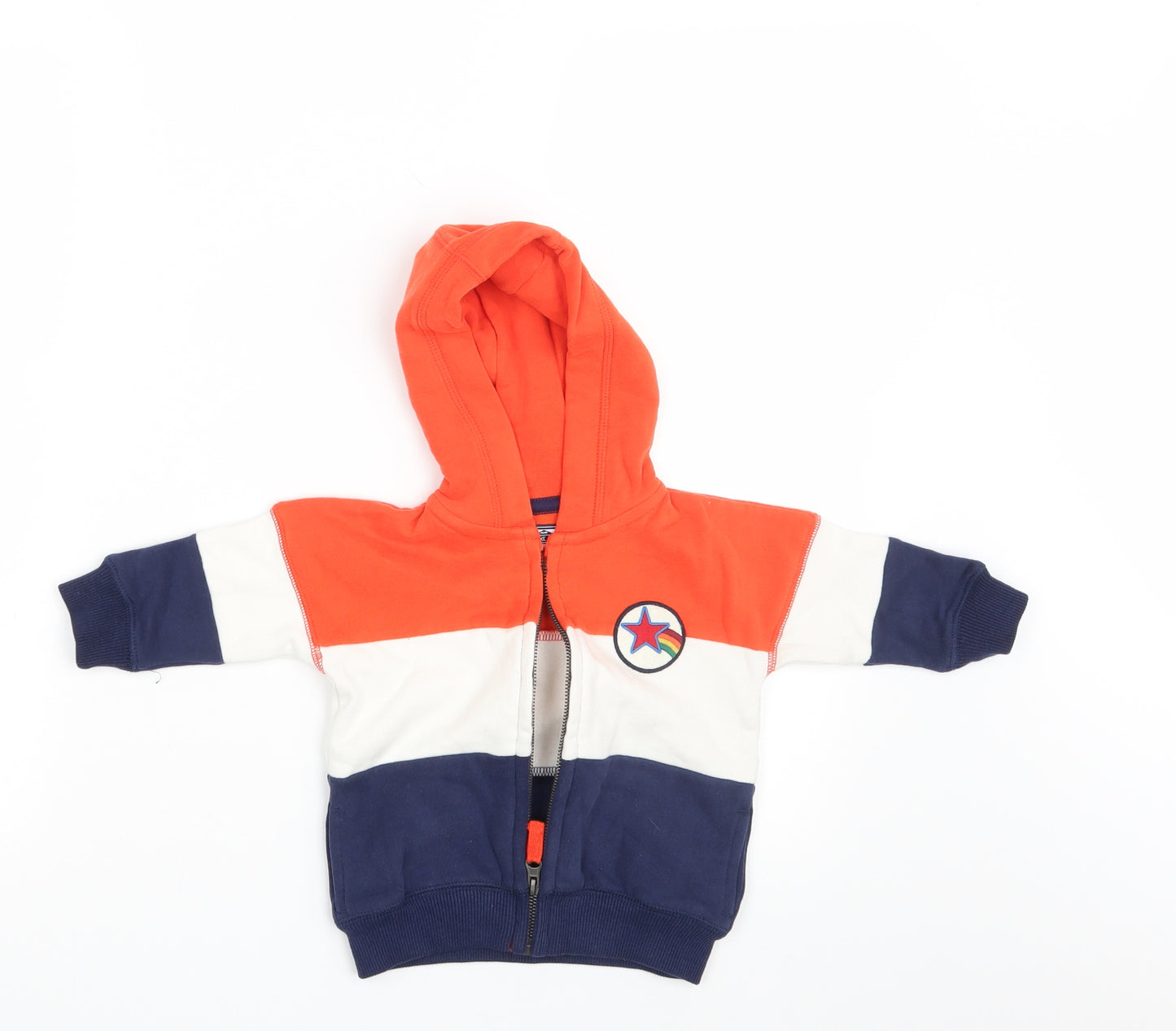 NEXT Boys Multicoloured Striped  Full Zip Jumper Size 6-9 Months