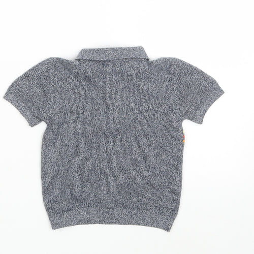 NEXT Boys Blue Striped  Basic Polo Size 6-9 Months