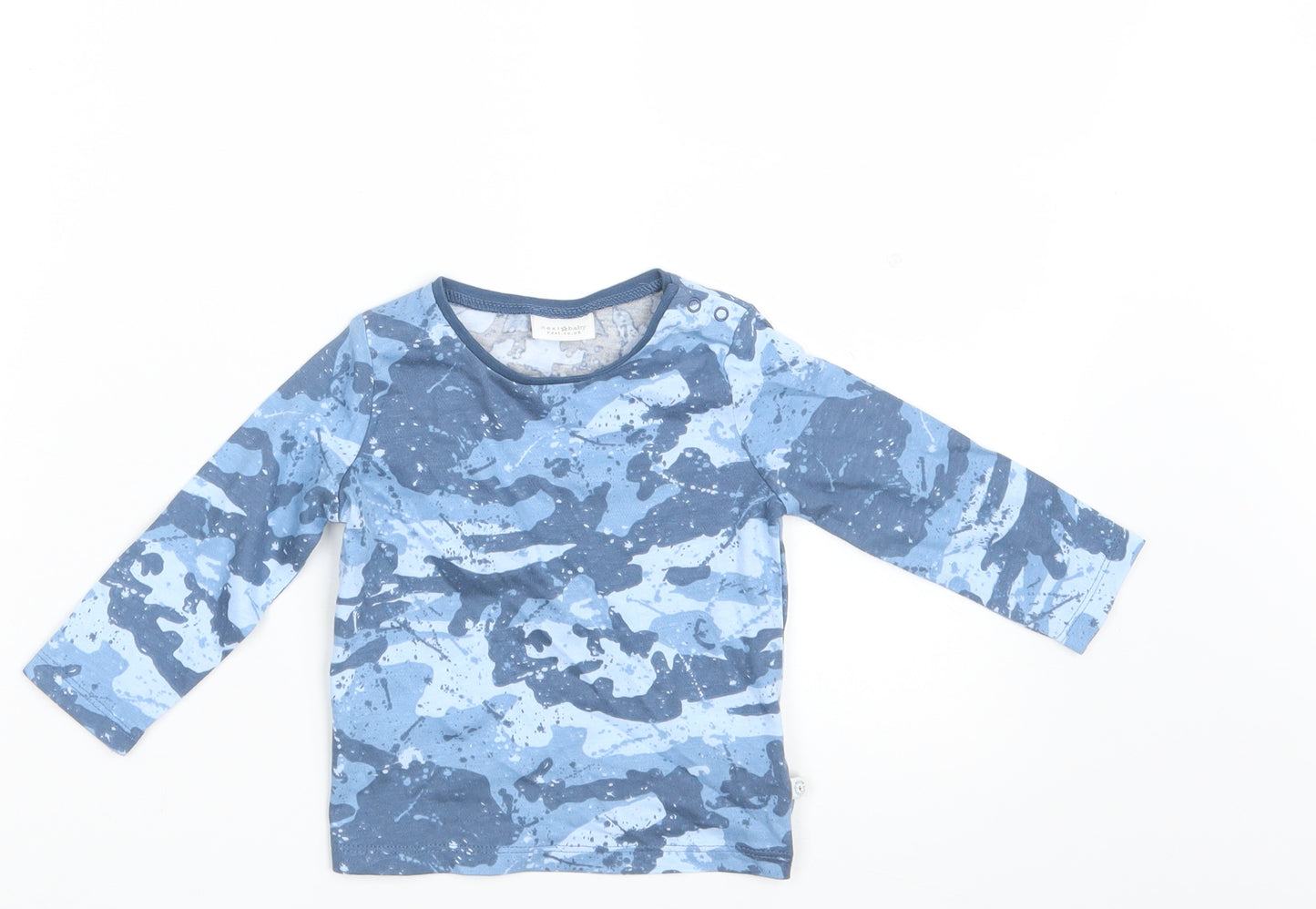 NEXT Baby Blue Colourblock  Basic T-Shirt Size 6-9 Months