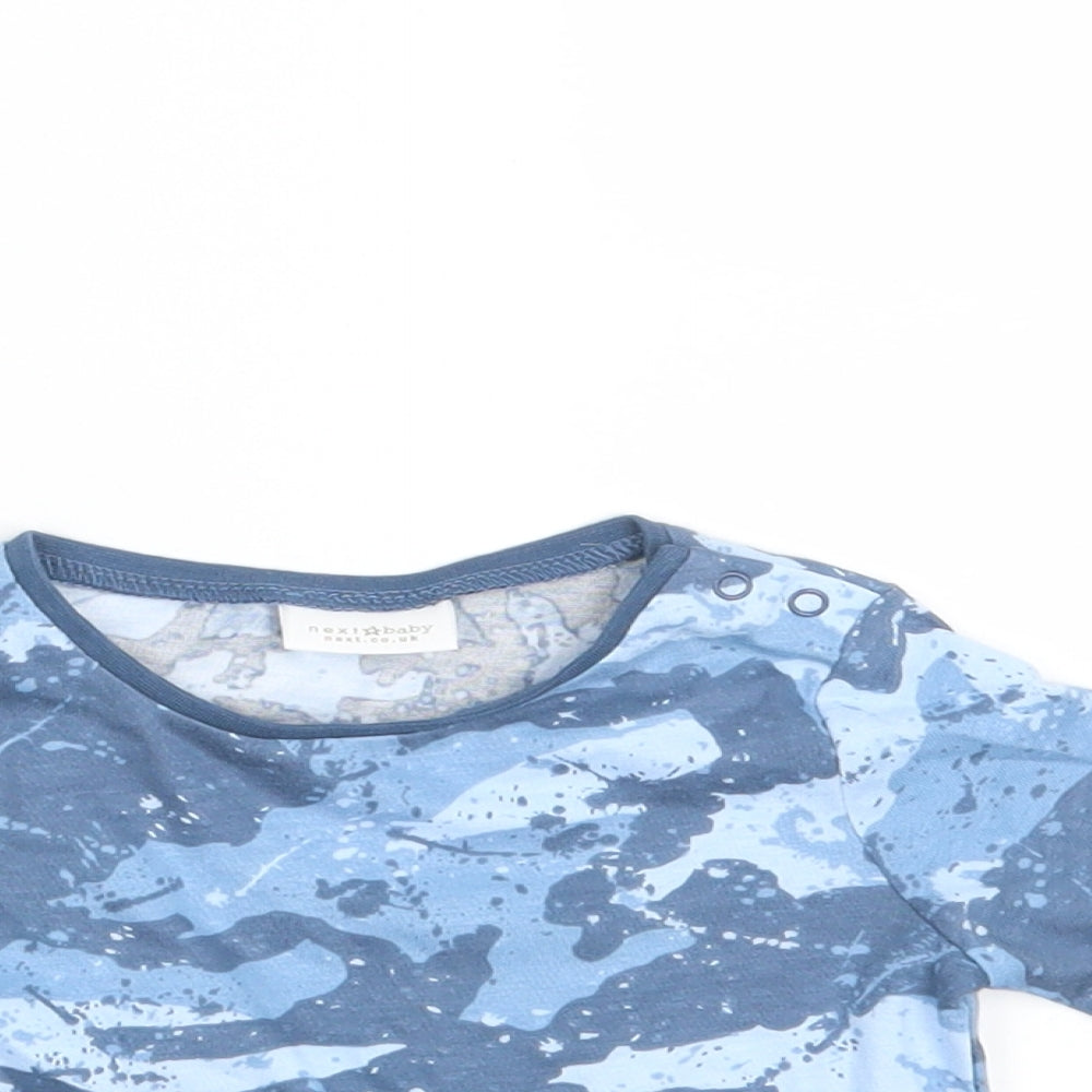 NEXT Baby Blue Colourblock  Basic T-Shirt Size 6-9 Months