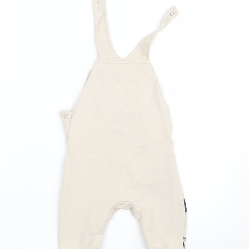 Primark Baby Beige Animal Print  Pinafore/Dungaree Dress  Size 6-9 Months  - Inside Leg 7 Inches