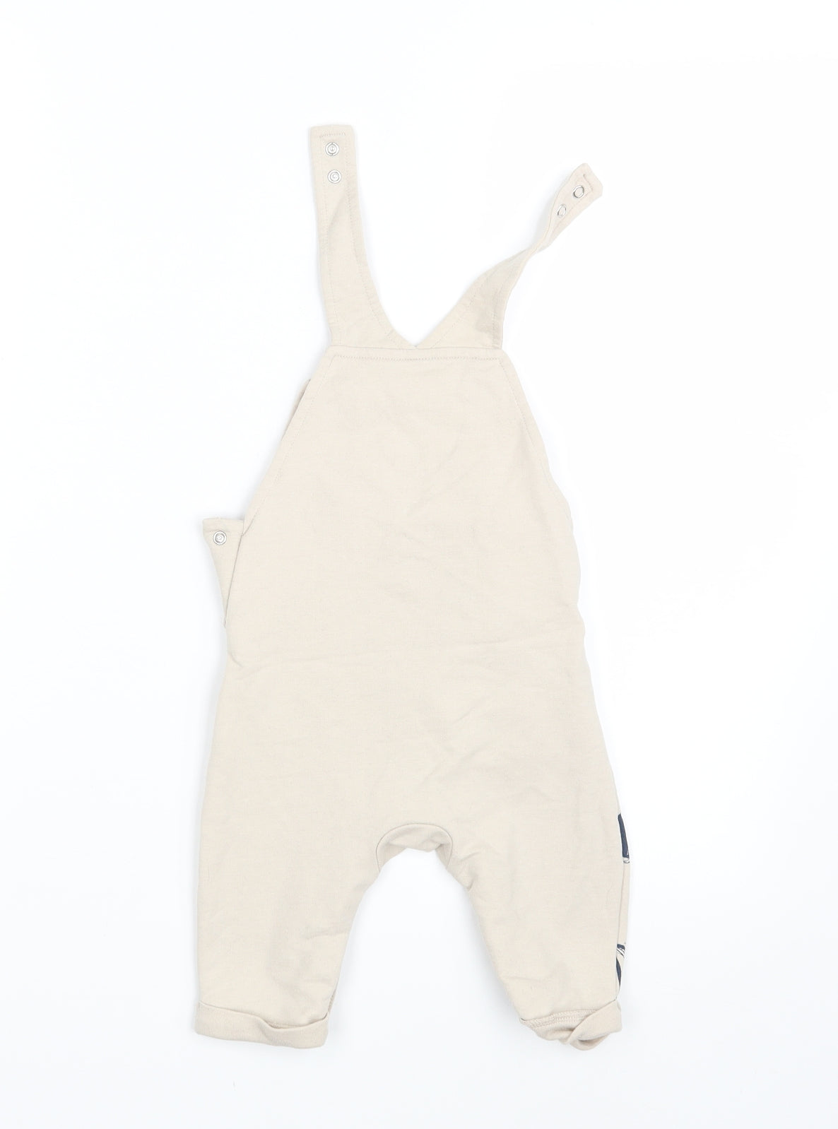 Primark Baby Beige Animal Print  Pinafore/Dungaree Dress  Size 6-9 Months  - Inside Leg 7 Inches