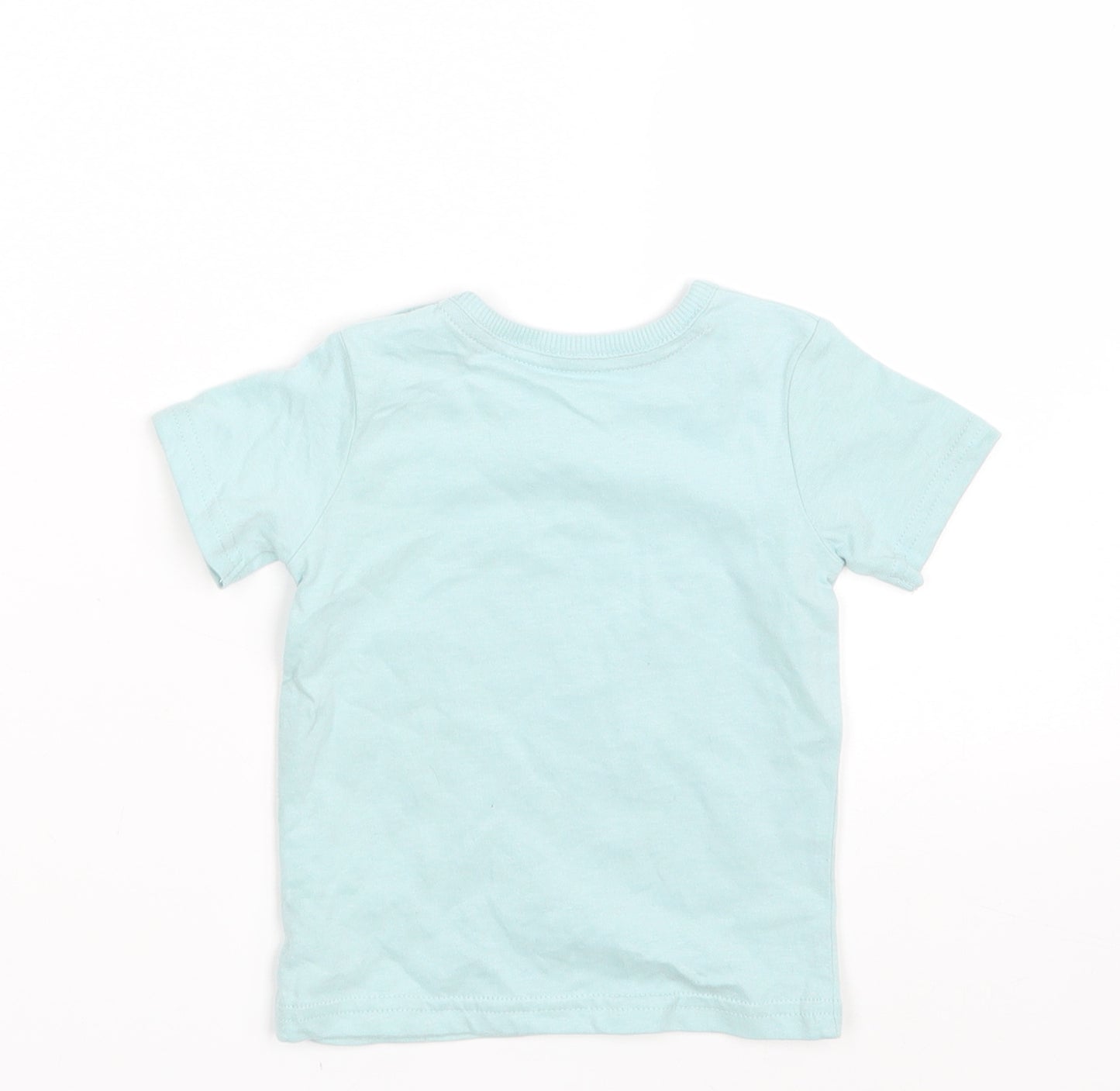 George Baby Blue Animal Print  Basic T-Shirt Size 3-6 Months