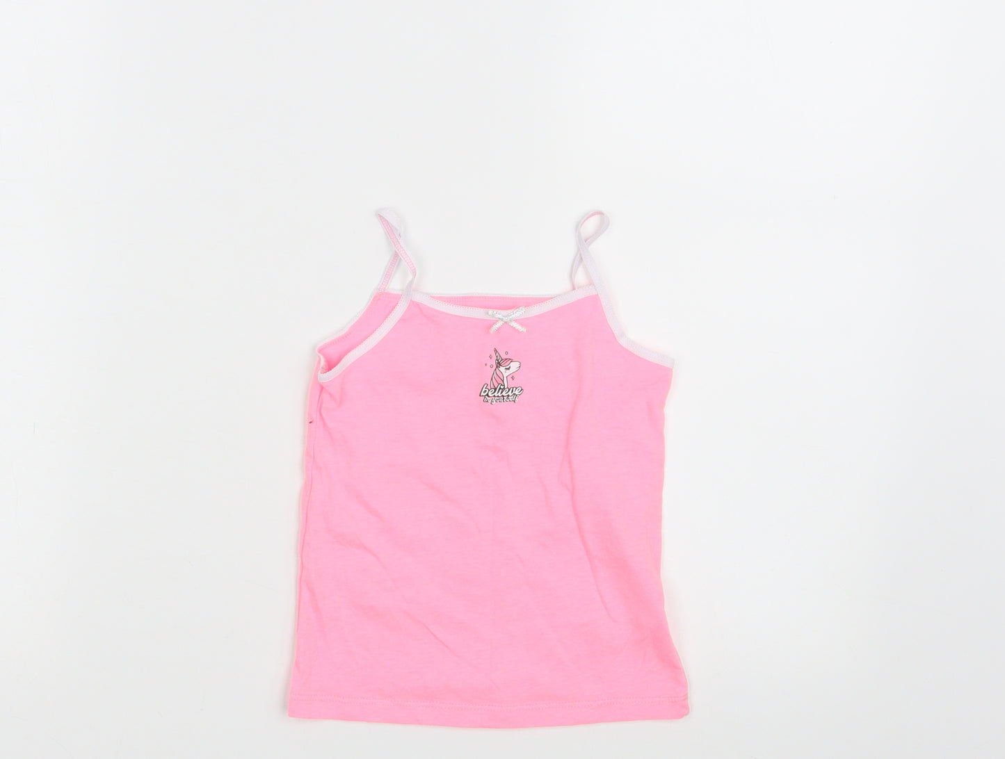 Primark Girls Pink   Camisole T-Shirt Size 4-5 Years