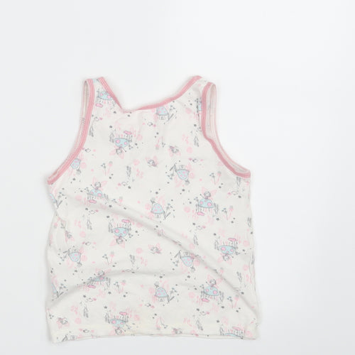 Nutmeg Girls White Floral  Camisole Tank Size 5-6 Years