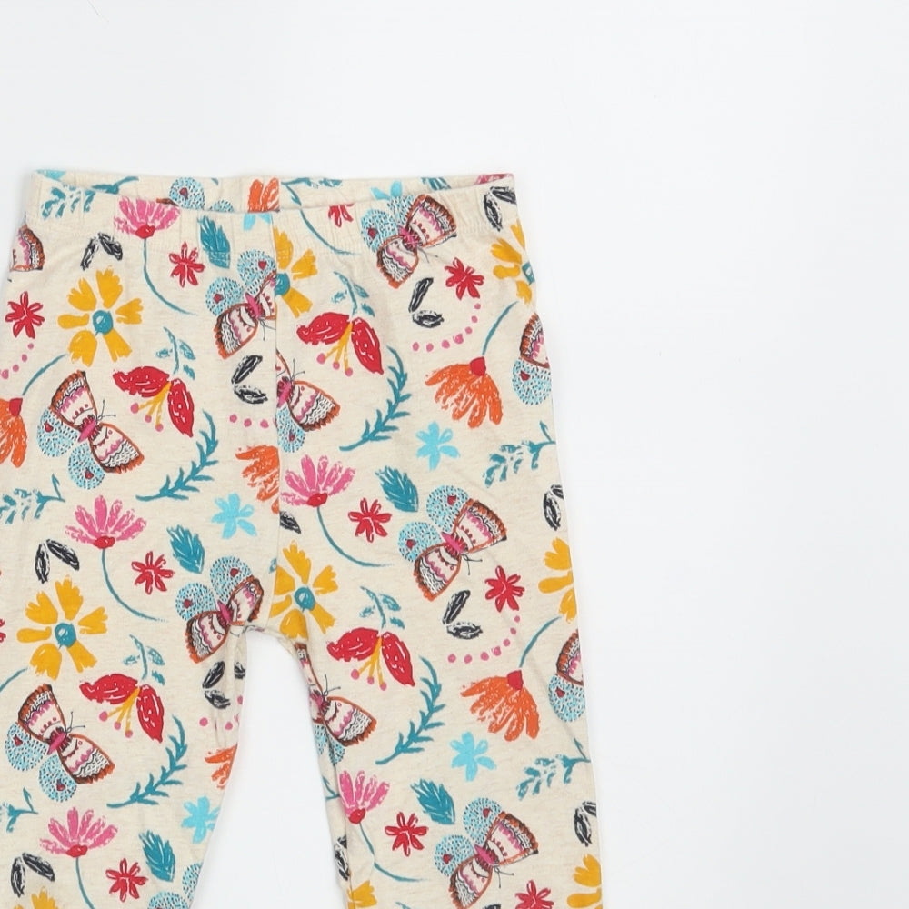 Nutmeg Girls Multicoloured Floral  Jegging Trousers Size 5-6 Years - Waist 18in; Inside  leg 16in