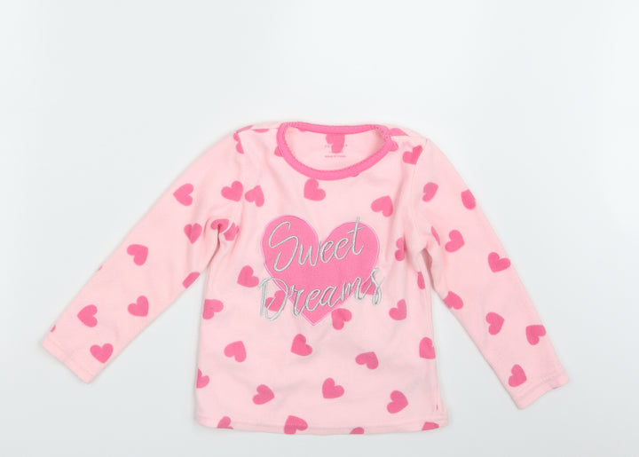 Primark Girls Pink Polka Dot  Pullover Jumper Size 5-6 Years