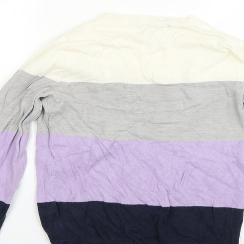 Marks and Spencer Womens Multicoloured Striped  Pullover Jumper Size 6