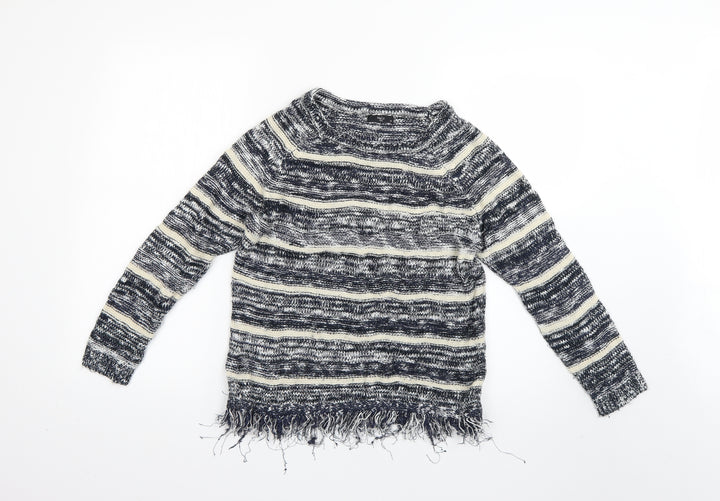 M&Co Womens Multicoloured Striped Pullover Jumper Size 12