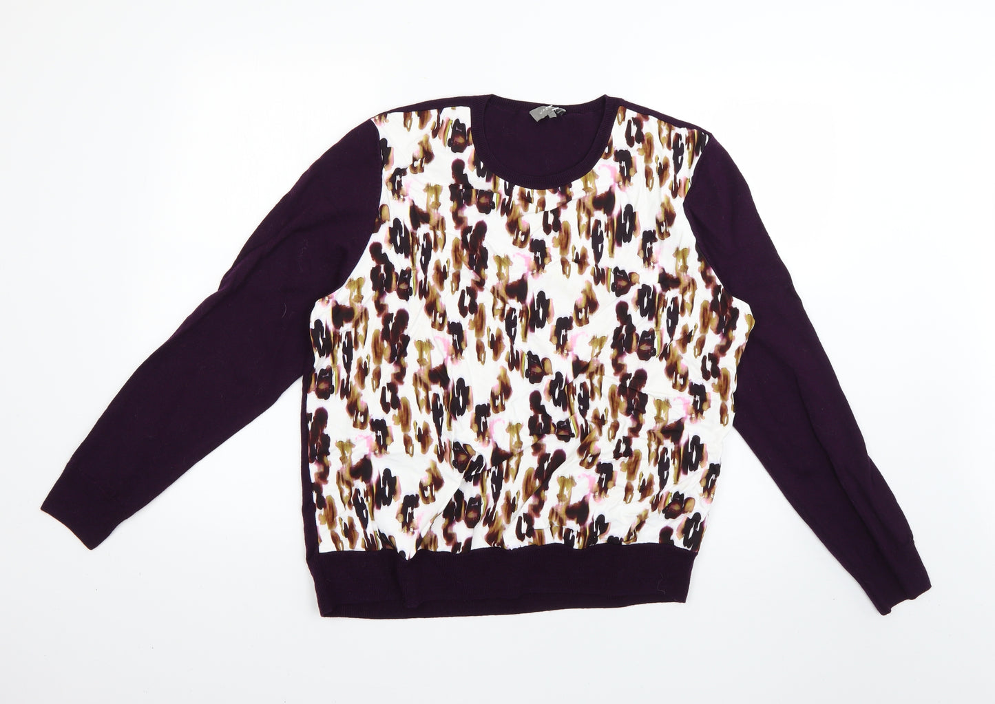 Jaeger Womens Purple   Pullover Jumper Size XL