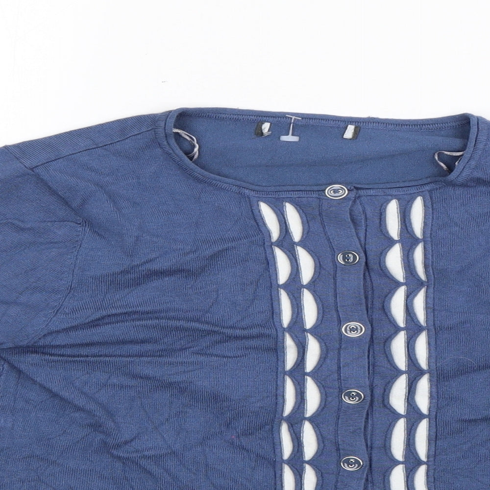 Preworn Womens Blue   Cardigan Jumper Size XS