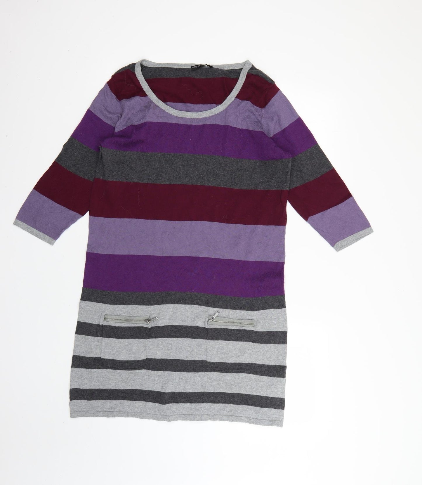 Marks and Spencer Womens Multicoloured Striped  Jumper Dress  Size 16