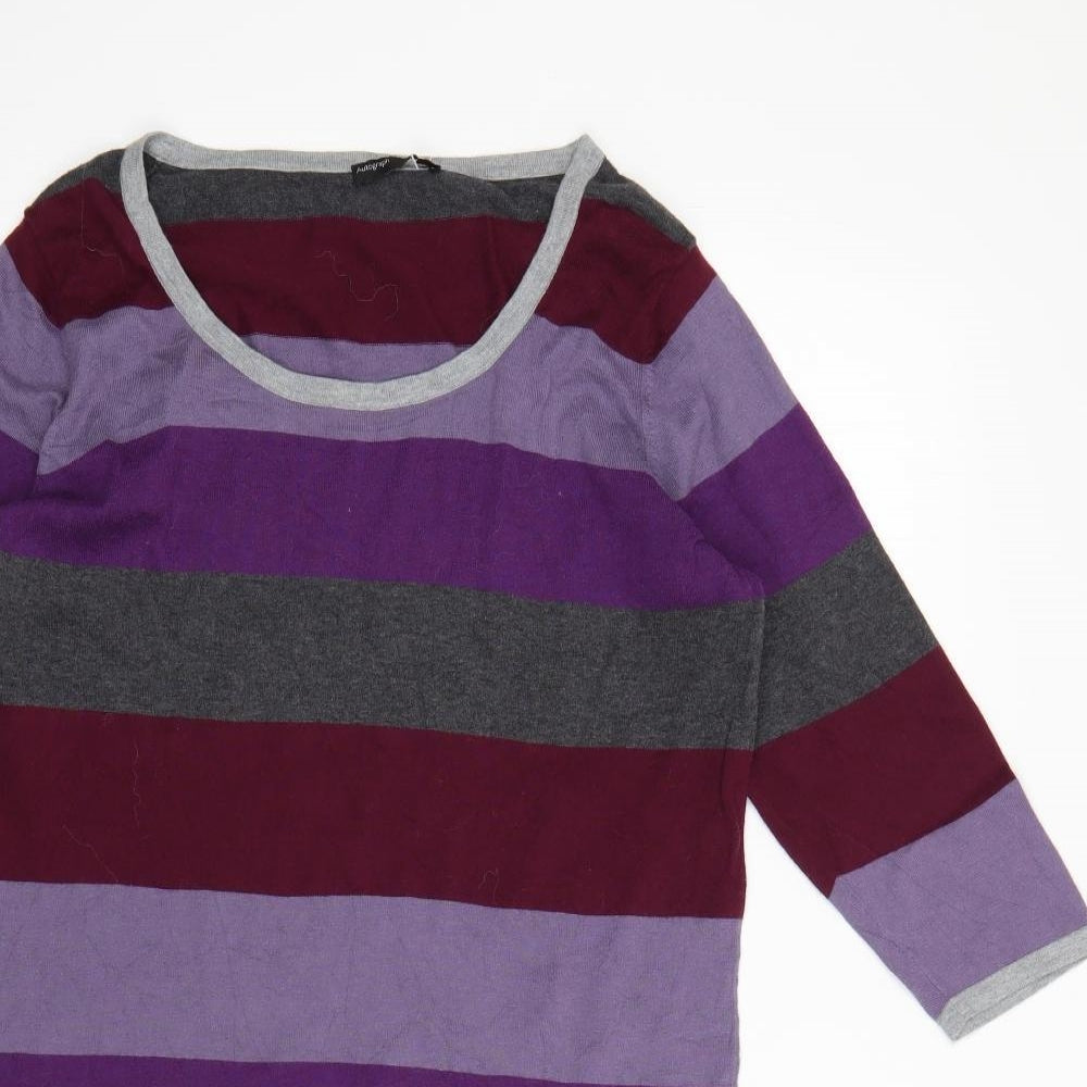 Marks and Spencer Womens Multicoloured Striped  Jumper Dress  Size 16