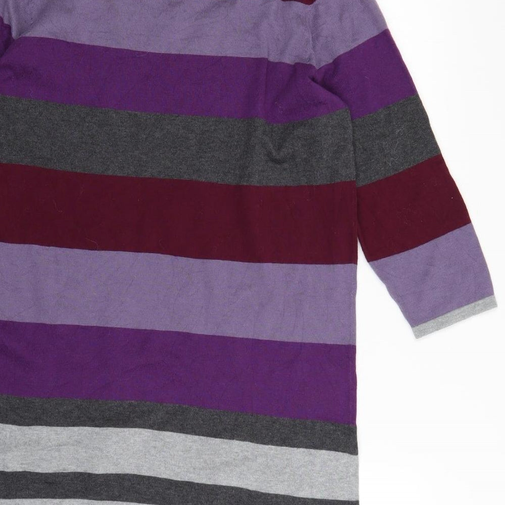 Marks and Spencer Womens Multicoloured Striped  Jumper Dress  Size 16