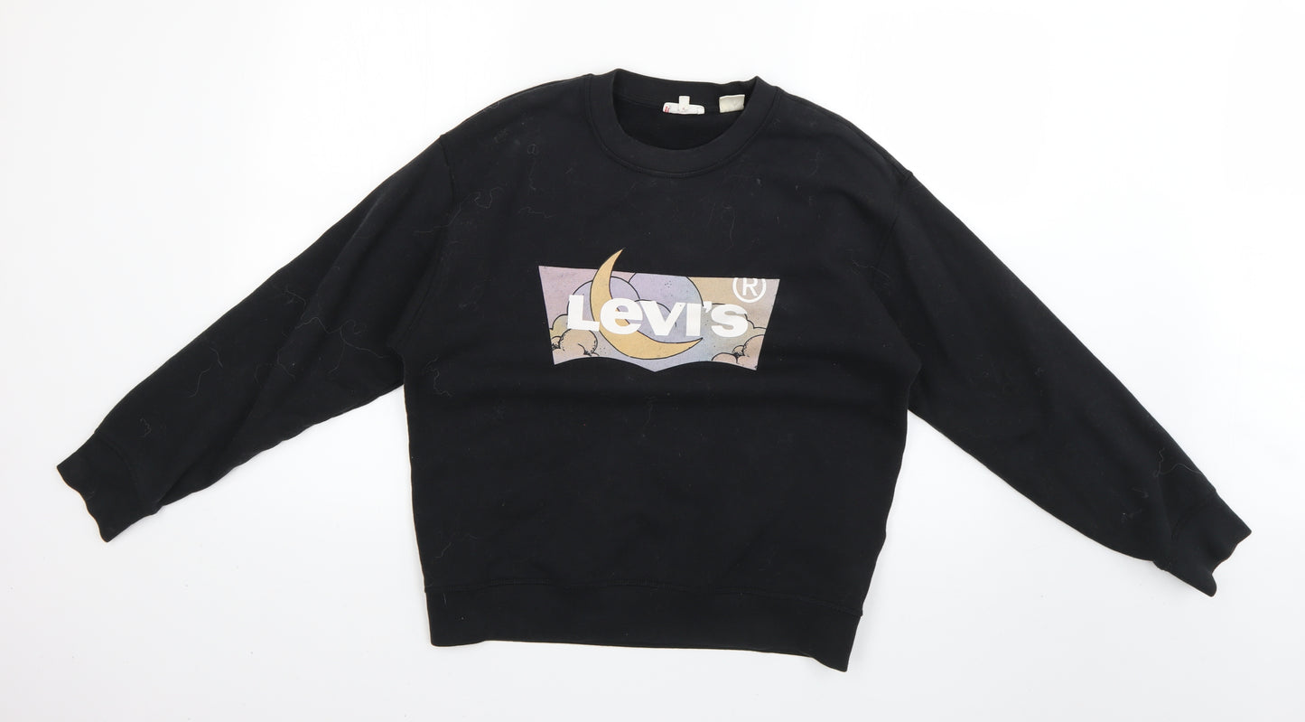 levis Mens Black   Pullover Jumper Size S