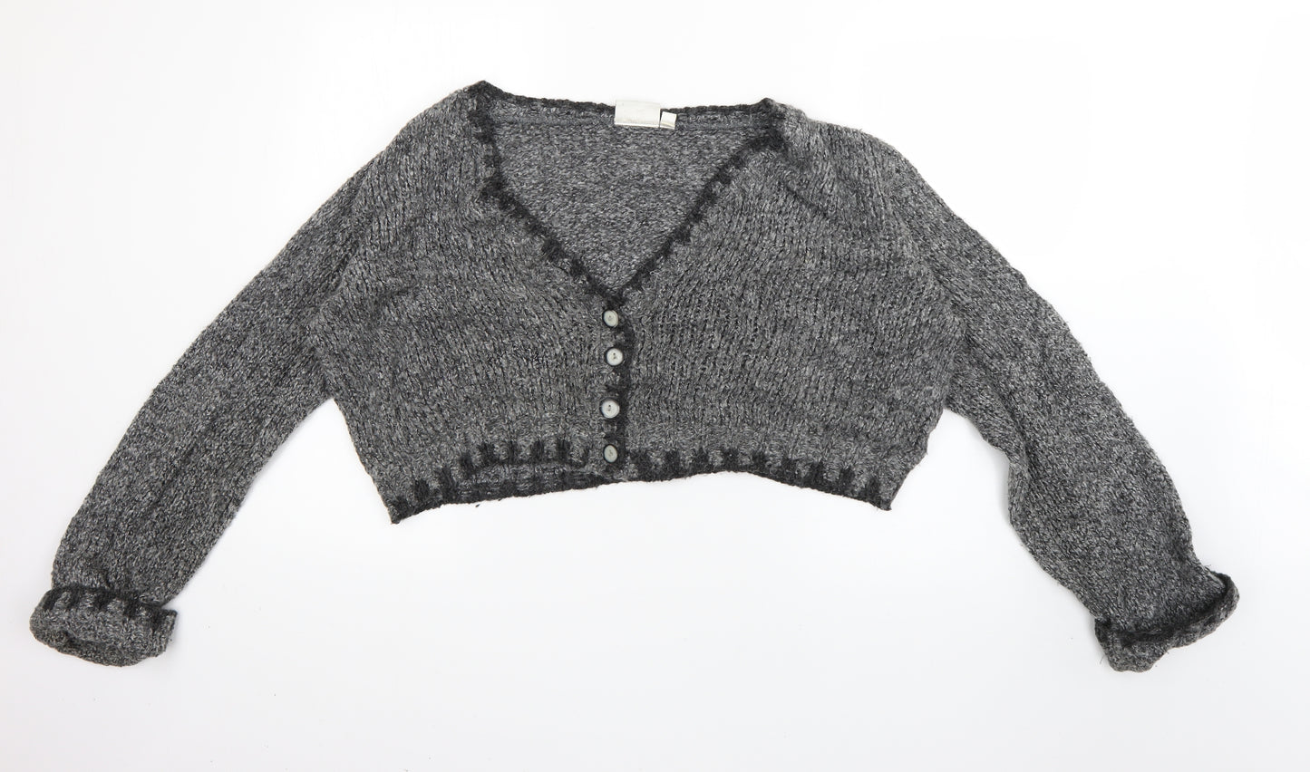 hennes Womens Grey   Cardigan Jumper Size S