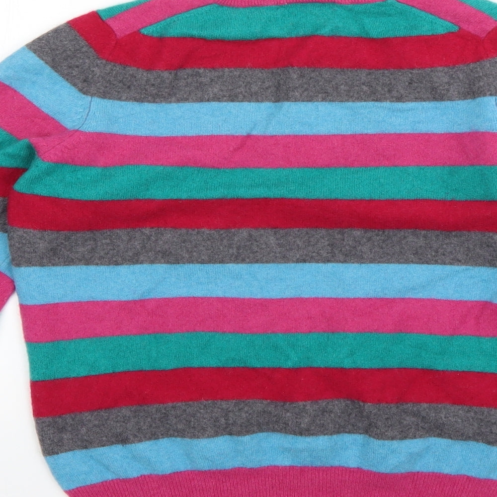 Marks and Spencer Womens Multicoloured Striped  Pullover Jumper Size 14
