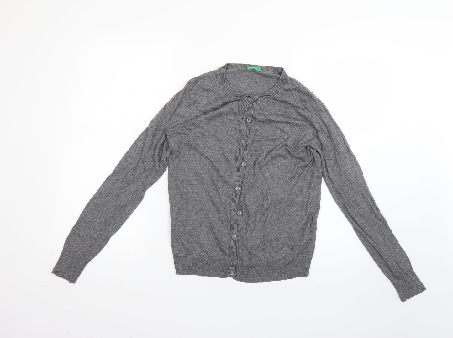 United Colors of Benetton Womens Grey   Cardigan Jumper Size S