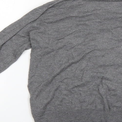 United Colors of Benetton Womens Grey   Cardigan Jumper Size S
