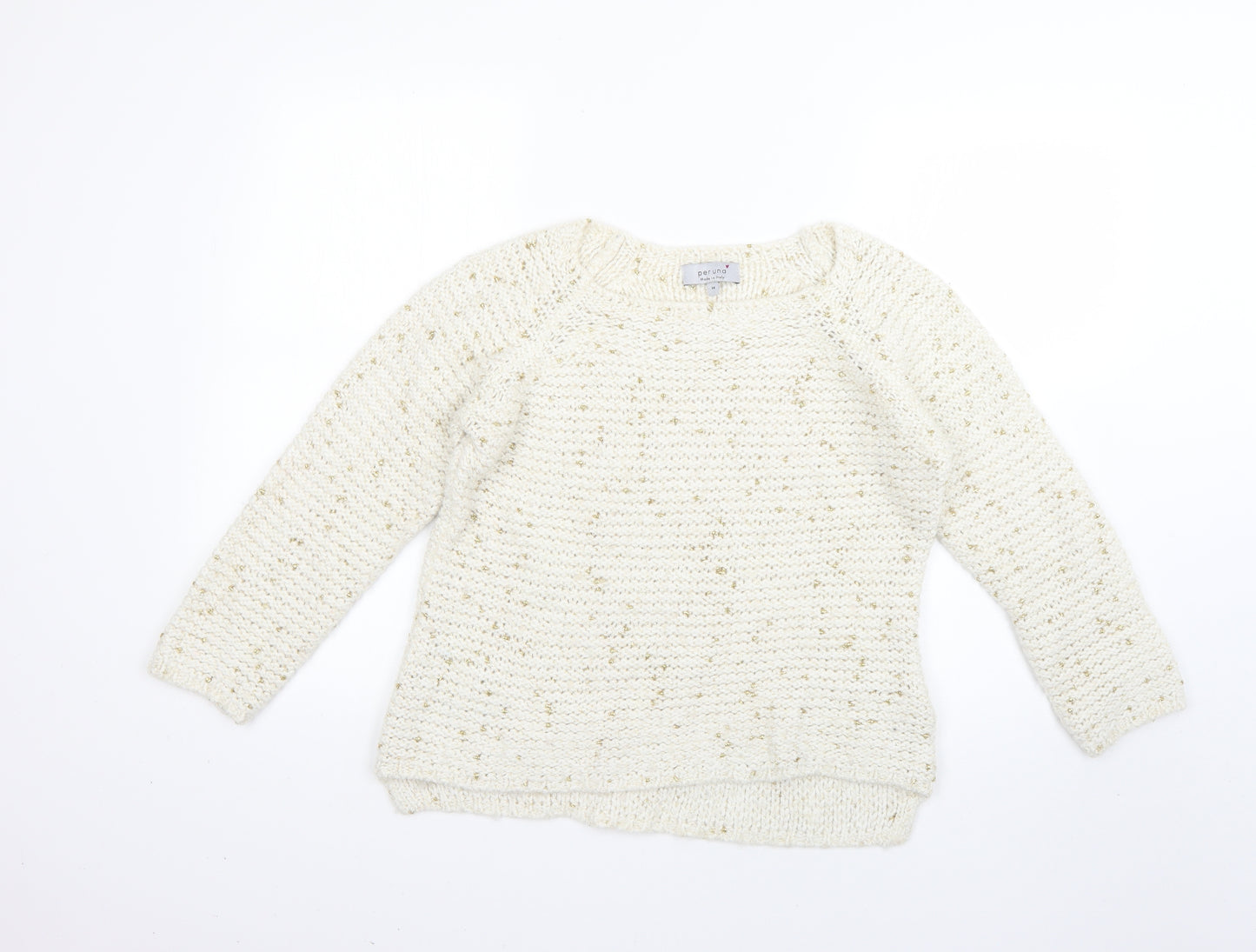 Marks and Spencer Womens Beige   Pullover Jumper Size 14