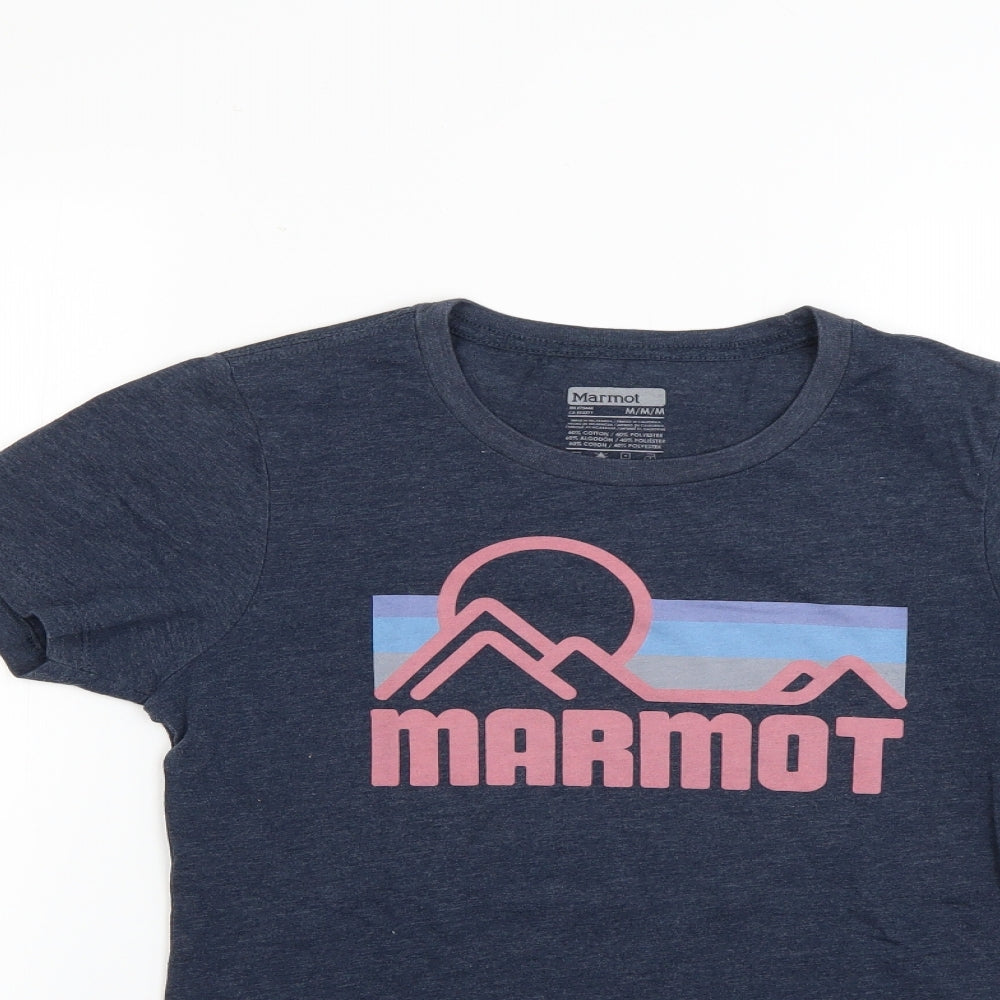 Marmot Womens Blue   Basic T-Shirt Size M