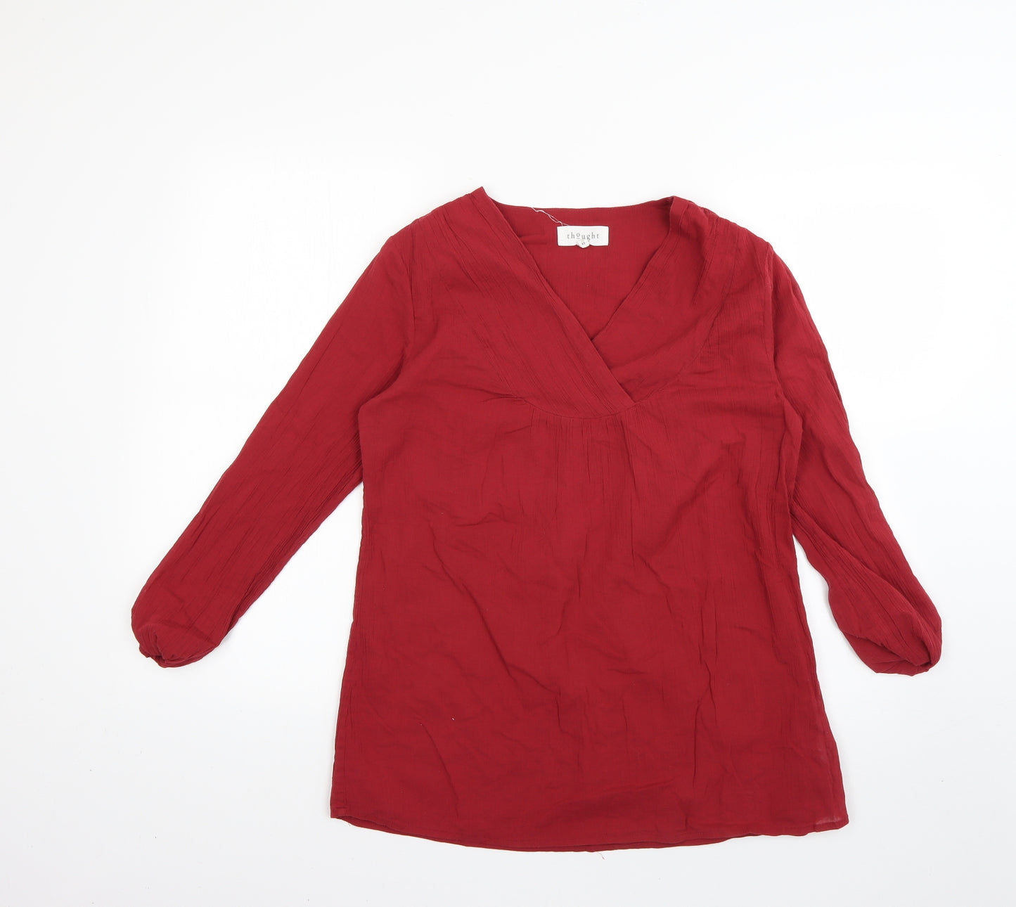 thought Womens Red   Basic Blouse Size 12