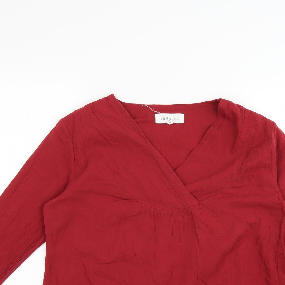 thought Womens Red   Basic Blouse Size 12