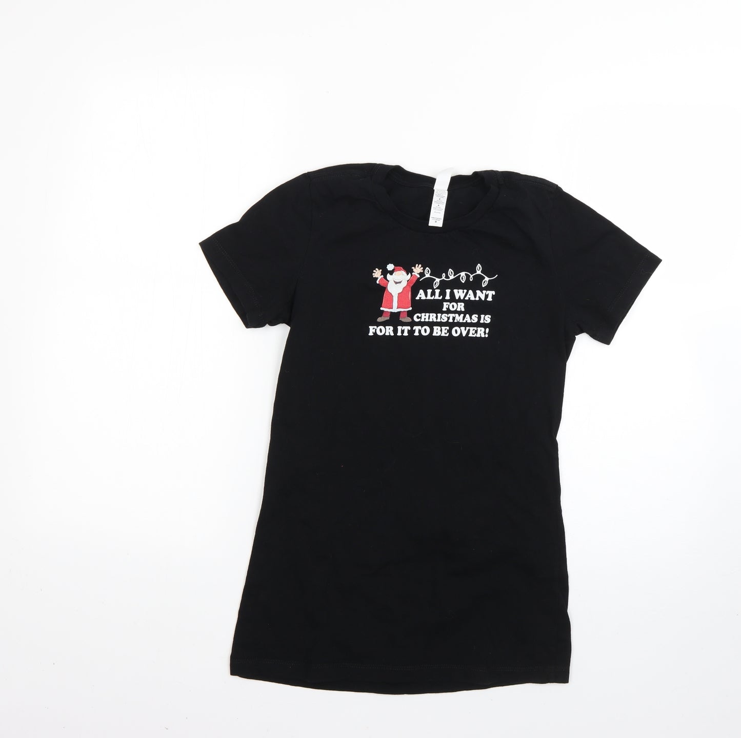 Bella Womens Black   Basic T-Shirt Size M  - Christmas